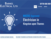 Tablet Screenshot of barneselectrical.co.uk